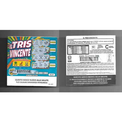 Gratta e Vinci - il Tris Vincente - Lotto 3086