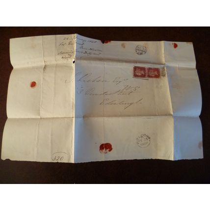 1868 GB QV 1d Red stamp Plate 89 cover Pitlochry Edinburgh MacDonald Dunalistair