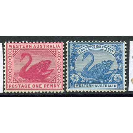 Western Australia 1898 sg112,114 - MH