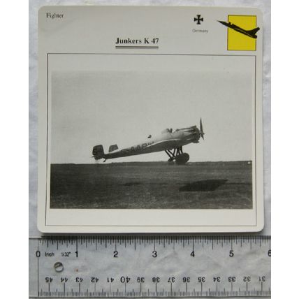 Junkers K 47 - Germany - Fighter - Collectors Club Card