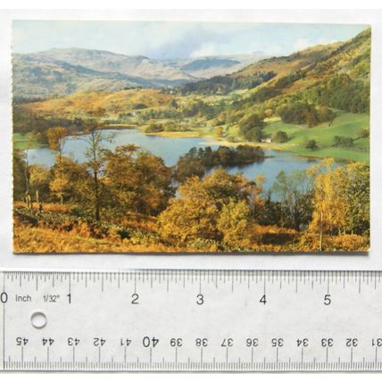 old postcard Rydal Water, Cumbria