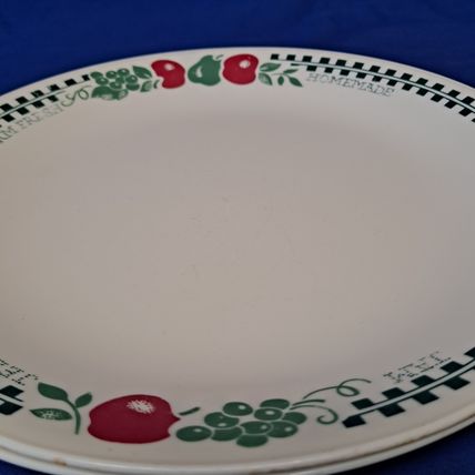 Vintage Lot 2 CORELLE By Corning FARM FRESH 10 1/4" DINNER PLATES salad