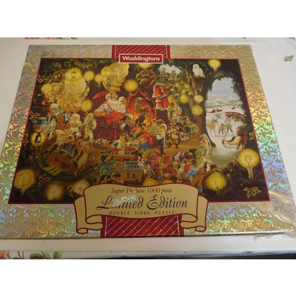 Waddington's Limited Edition Christmas double sided jigsaw puzzle dated 1996