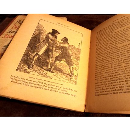 Children's Book Robinson Crusoe &The White Cat By McLoughlin Bros Circa 1900