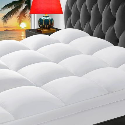 CHOKIT Queen Mattress Topper, Extra Thick Pillow Top Mattress Pad for Back Pain