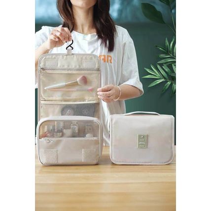 Apricot Multi-functional Make Up Organizer Travel Toiletry Bag