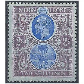 Sierra Leone 1912 SG125 2/- Blue & Purple/Blue Mounted Mint...