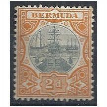 Bermuda 1907 SG39 2d Grey & Orange Mounted Mint . .