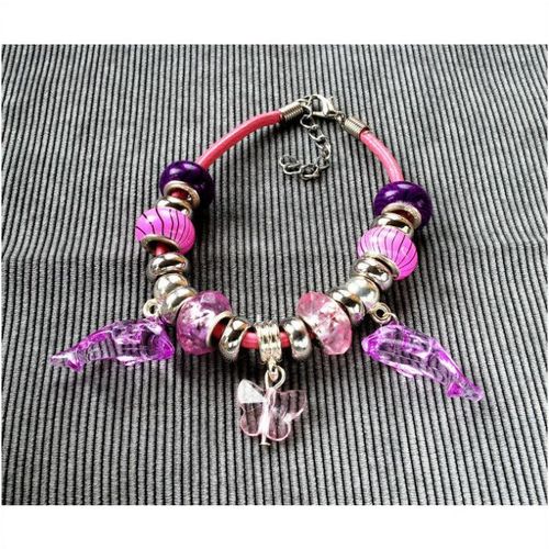 Fully Loaded Bracelet Dolphin Butterfly Charms European Beads Jewellery 1977