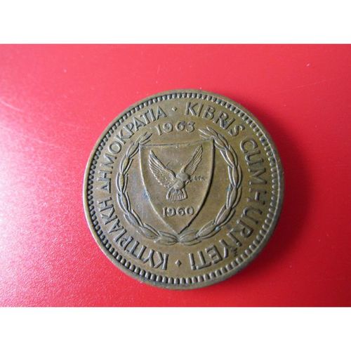 1963 CYPRUS FIVE MILS FREE POST. O