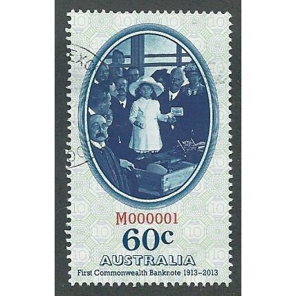 AUS 2013 60c 'CENTENARY OF FIRST BANKNOTE' FINE USED (EBID38-141)