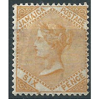 Jamaica 1883 SG23a 6d Orange-Yellow Mounted Mint....