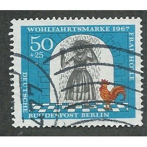 BERLIN -1967 50pf+25 'HUMANITARIAN RELEIF FUNDS' FINE USED (EBID44-707)