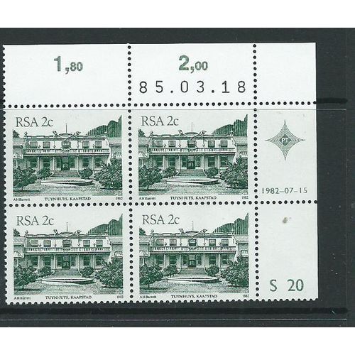 south africa stamps sg512 SG 512 mnh plate block