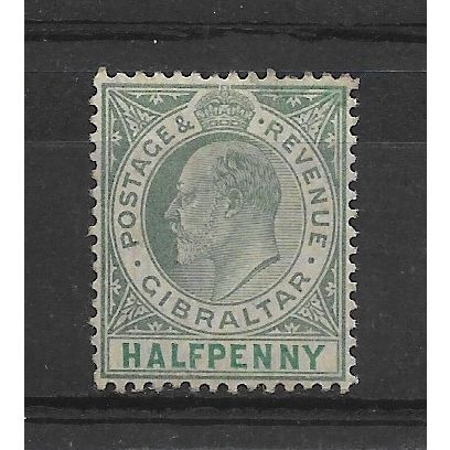Gibraltar.SG66 1/2d Blue-Green.Mounted Mint.Sept18
