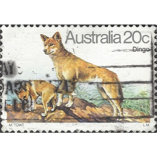 AUSTRALIA, DOG, Dingo, orange 1980, 18c, #2