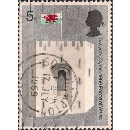 GB, King's Gate, Caernarvon Castle, silver 1969, 5d, #3