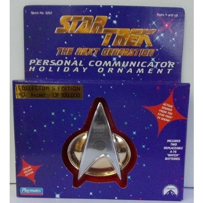 STAR TREK ' The Next Generation ' PERSONAL COMMUNICATOR ornament (1993)