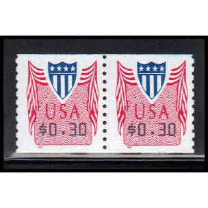 CVP33 30c Shield Very Fine MNH Pair PA5046