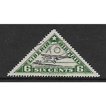 LIBERIA 1936 1st AIRMAIL SERVICE 6c FORD TIN GOOSE SG 535 FINE USED#