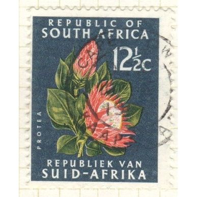 South Africa 1961 - 12½c multi - Protea Flower - used