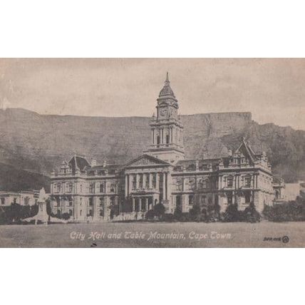 City Hall Table Mountain Cape Town Antique Postcard