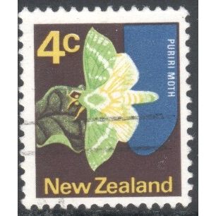 New Zealand stamps 1970 - 4c Puriri Moth - used