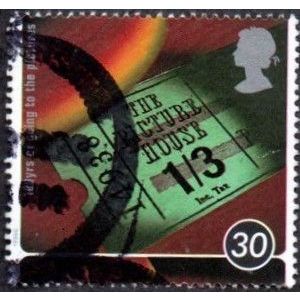1996 Centenary of the Cinema 30p Value. Old Cinema Ticket. Fine Used