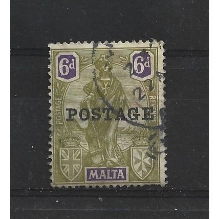 Malta.SG149 3d Black/Yellow.Fine Used.Apr25e