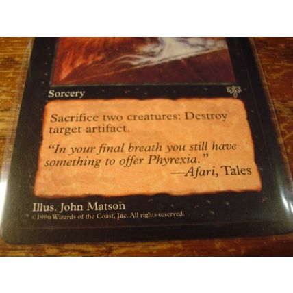 Magic The Gathering, MTG, 1-Cards, 1996, Vintage, PHYREXIAN TRIBUTE, ex