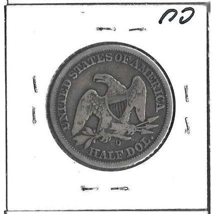 1855-O Us Silver Liberty Half Dollar VG