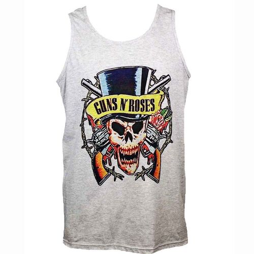 Guns'n'roses T-shirt Vest Grey Medium 1980s Metal ROCK Festival Band Tank Top M