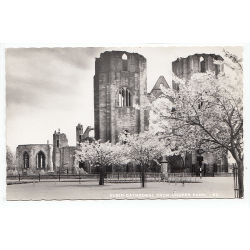 Cathedral from Cooper Park Elgin Postcard