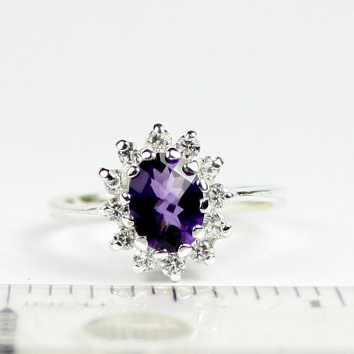 Amethyst, 925 Sterling Silver Ladies Ring, SR235