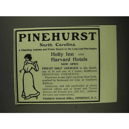 1903 Pinehurst North Carolina Ad - A Charming Resort