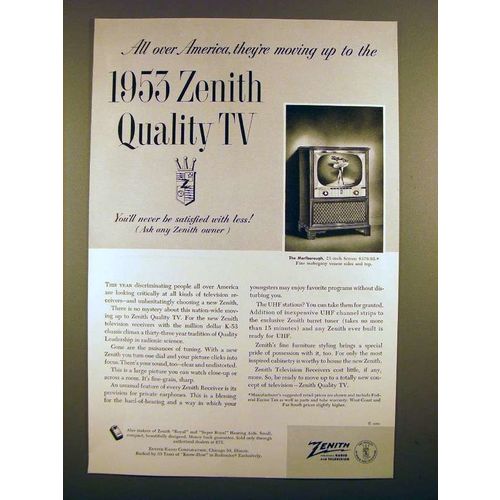 1953 Zenith Marlborough TV Ad - Moving Up!