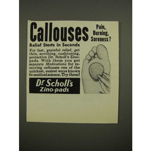 1964 Dr. Scholl's Zino-Pads Ad - Callouses