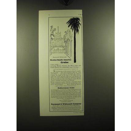 1931 Raymond & Whitcomb Cruises Ad - Mexico-South America Cruise