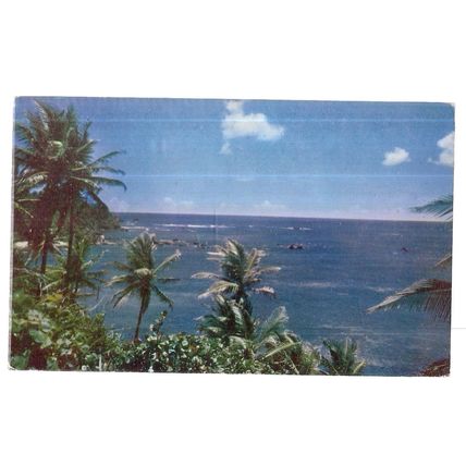TRINIDAD & TOBAGO, BRITISH WEST INDIES, used vintage postcard. stamp removed =