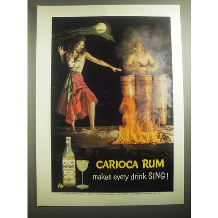 1959 Schenley Carioca Rum Ad - Carioca Rum makes every drink sing