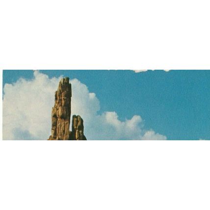 Standard size printed postcard of Disney World Big Thunder Railroad USA