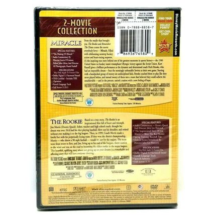 Miracle / The Rookie DVD (2 Movies) , WALT DISNEY PICTURES, DVD New Sealed (L29)