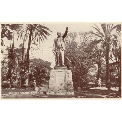 Cape Town Botanical Gardens Rhodes Statue Postcard