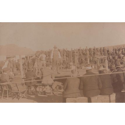 Boer War Military Soldier Army Boxing South African Boxer Real Photo Postcard