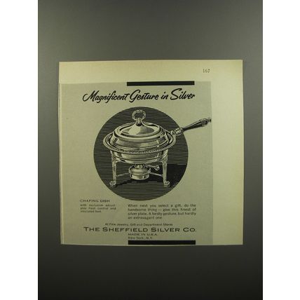 1953 Sheffield Silver Chafing Dish Advertisement - Magnificent Gesture in Silver