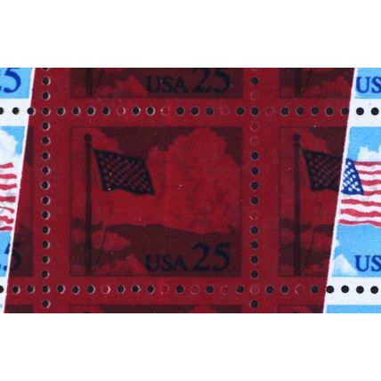2278, Red Tape Splice on Block of 70 Stamps Eye Catching ERROR - Stuart Katz