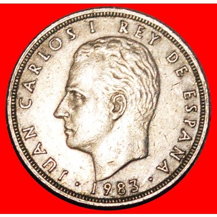 CROWN (1982-1984): SPAIN ★ 25 PESETAS 1983! JUAN CARLOS I★LOW START★NO RESERVE