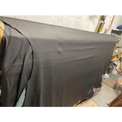 Italian Full Whole Leather Cow Hide Colour Black, approximately 48sq ft per hide