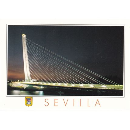 Sevilla Puente del Alamillo Spain Postcard unused VGC