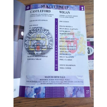 1992 Rugby League Challenge Cup Final Programme & Ticket – Castleford vs Wigan